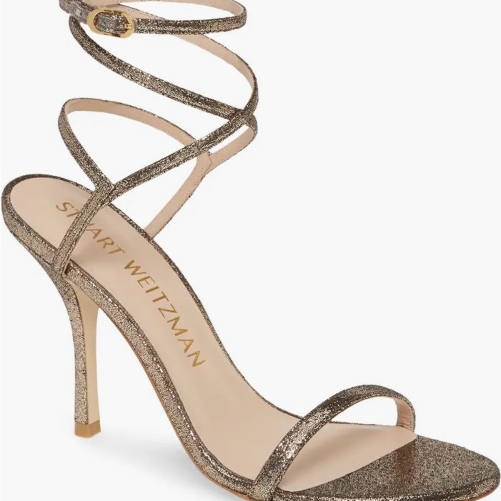 💕*NIB* Stuart Weitzman Merinda Black High Heel Sandal Women’s Size 6 💕 - Picture 8 of 11